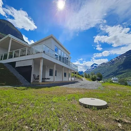 Modern With Panorama View Ferienhaus Olden